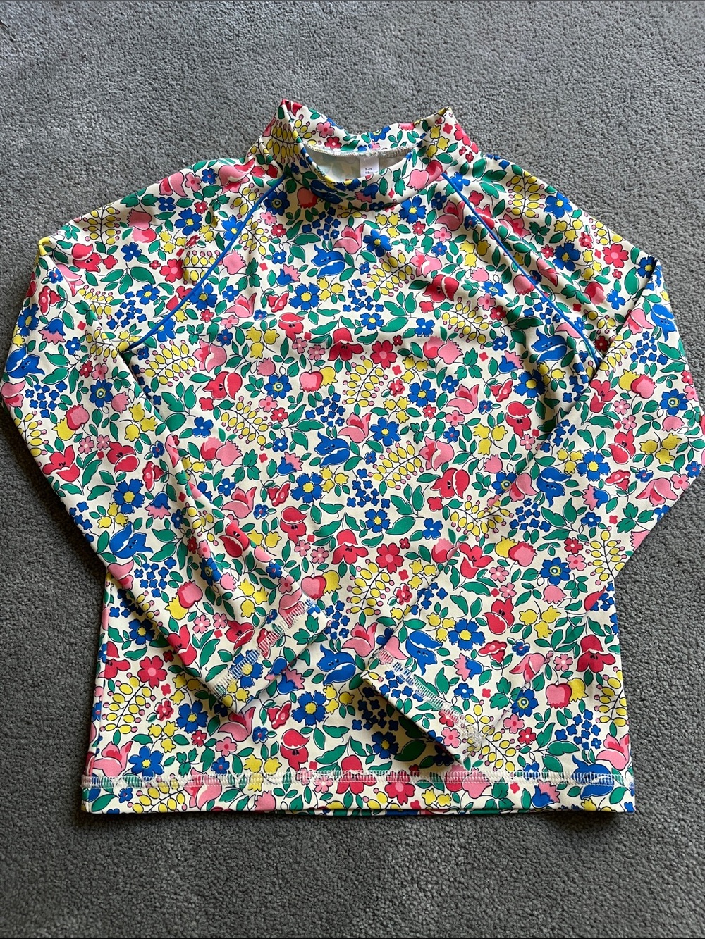 Mini Boden Floral Rash Guard, size 5-6